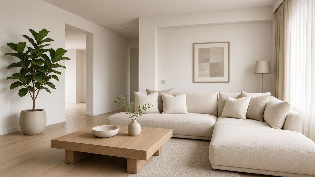 Neutral modern living room